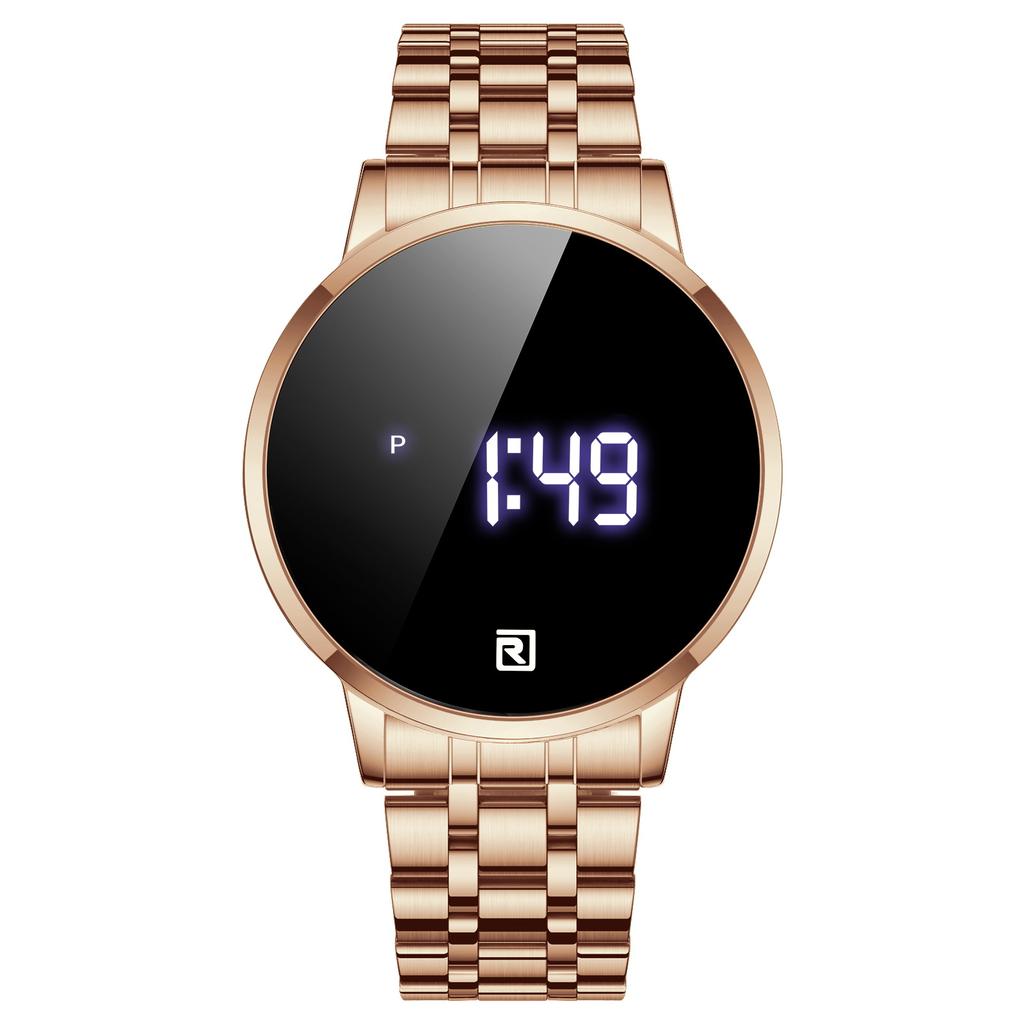 REWARD 51001M Touch Screen LED Digital Watches Man Chain Steel Waterproof Luxury Sport Wristwatches Chronograph Steel Band Watch