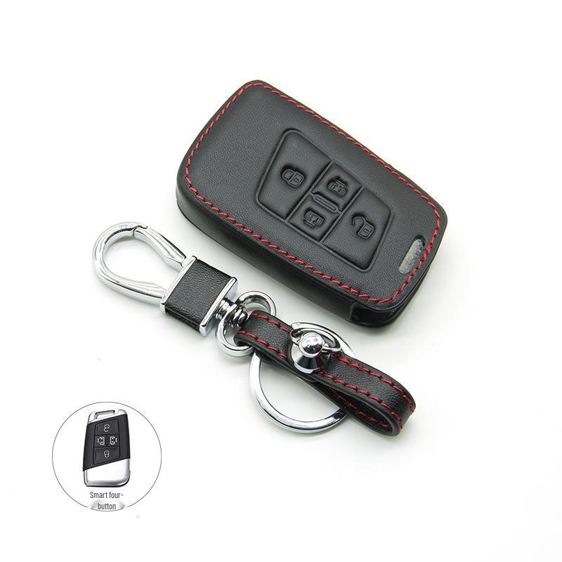

Volkswagen Viloran & Sharan Electric Door Smart Key Leather Protective Cover with Chain Pearlescent Bag Packaging