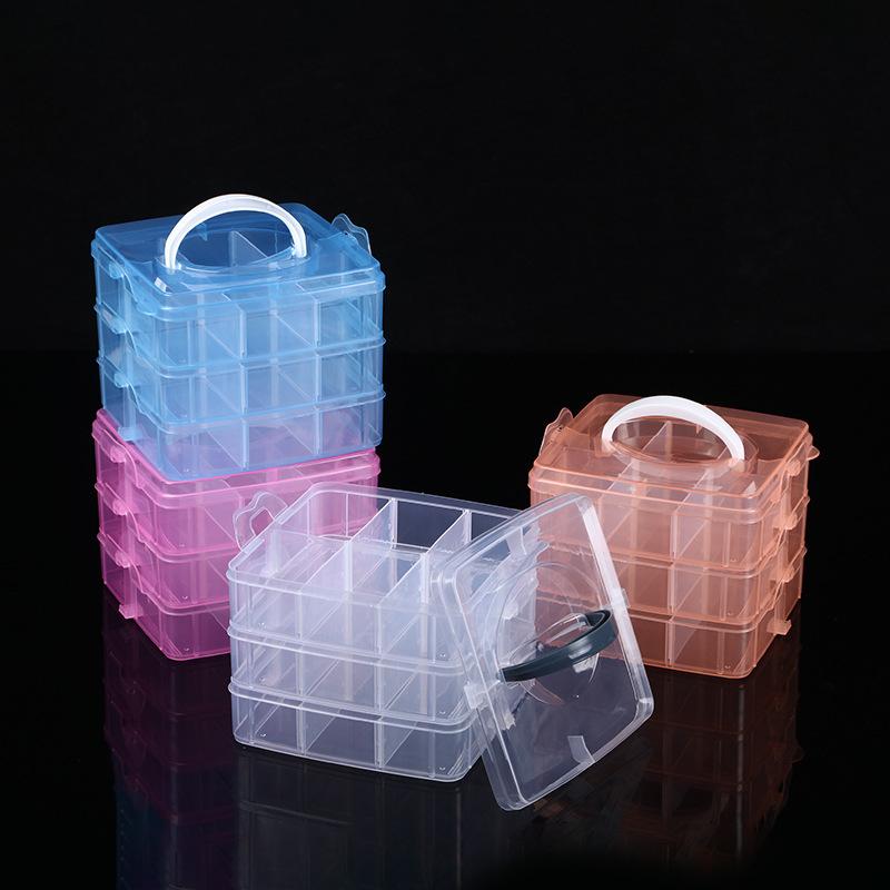 Three layers of 18 portable detachable storage box combination of storage box diy supplies storage box