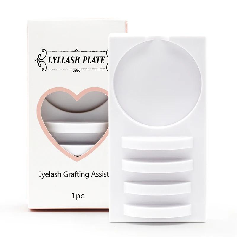 

1PCS Reusable 2 in 1 Acrylic False Lashes Eyelash Stand Pad and Glue Holder Eyelashes Grafting Assistor Station Essential Tools