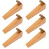 6pcs Door Stopper Wedge Polished Glossy Compact Wooden Firefighter Door Stopper for Home Apartment