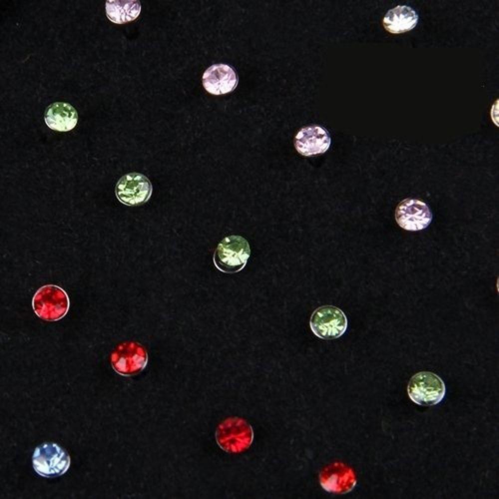 Gifts Bars 60 Pcs Girl Fashion Crystal Nose Ring Nose Studs Ring Body Piercing Jewelry Rhinestone