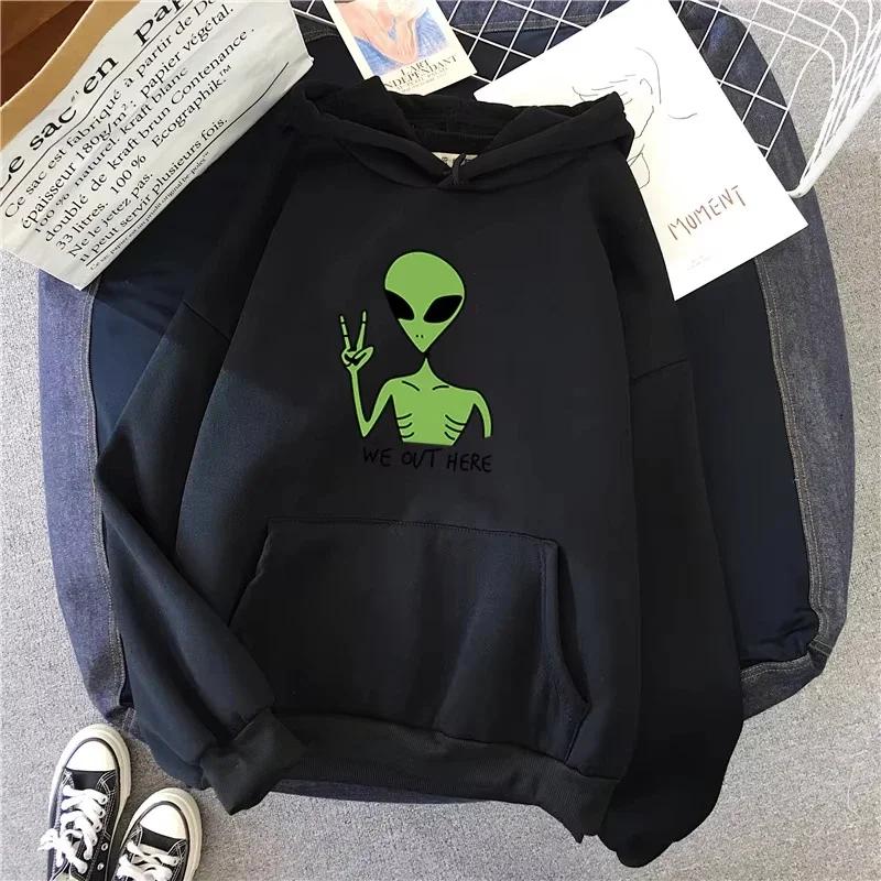 2025 New Model Green Alien Sport Shirt - Men's Winter Fashion Fun Print Sweatshirt