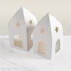 25 Stück Faltbare Geschenkboxen mit transparentem Fenster Papier Leckerli-Boxen Weiß Goodies-Boxen Hausförmige Geschenkboxen Partygeschenkboxen Ausstellungsbox