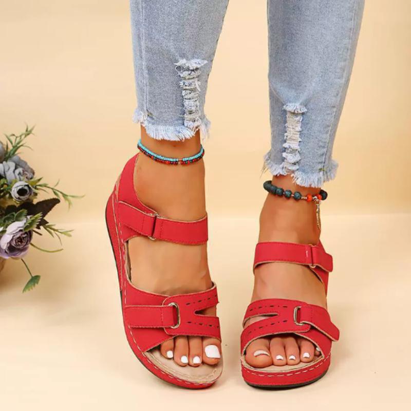 Fashion Retro Soft Sole Wedge Sandals Women Summer Lightweight Platform Walking Shoes 2025 Woman Comfort Non Slip Beach Sandalias Mujer