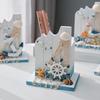 Mediterranean-Style Creative Pen Holder Storage Box, Ocean-Style Home Wooden Office Desk Decoration, Gift