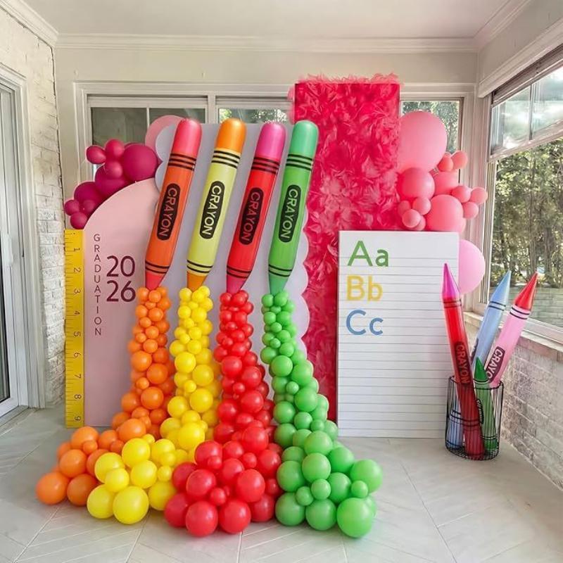 Giant Inflatable Pencil Toy Large Pvc Simulation Pencil Inflatable Stick Prop Blow Up Toy For Kids Party Game Photo Booth Decor