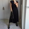 2025 Spring European & American Women's Elegant Sleeveless Pleated Long Dress