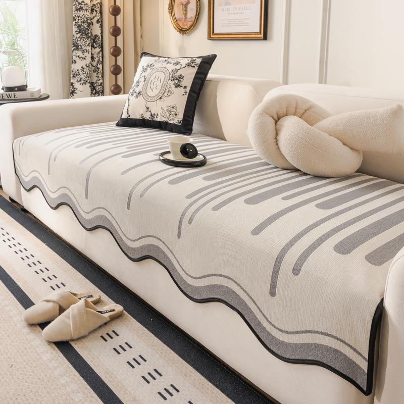 

Mingchuang Youpin New Special-Shaped Sofa Cushion, Universal In All Seasons, Straight Row Seat Cushion, Advanced Sense Fixed Non-Slip Cover 90*90cm