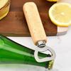 1-40PCS Stainless Steel Bottle Opener with Ergonomic Wooden Handle for Beer Wine Soda Durable Design for Home Camping Picnic Use