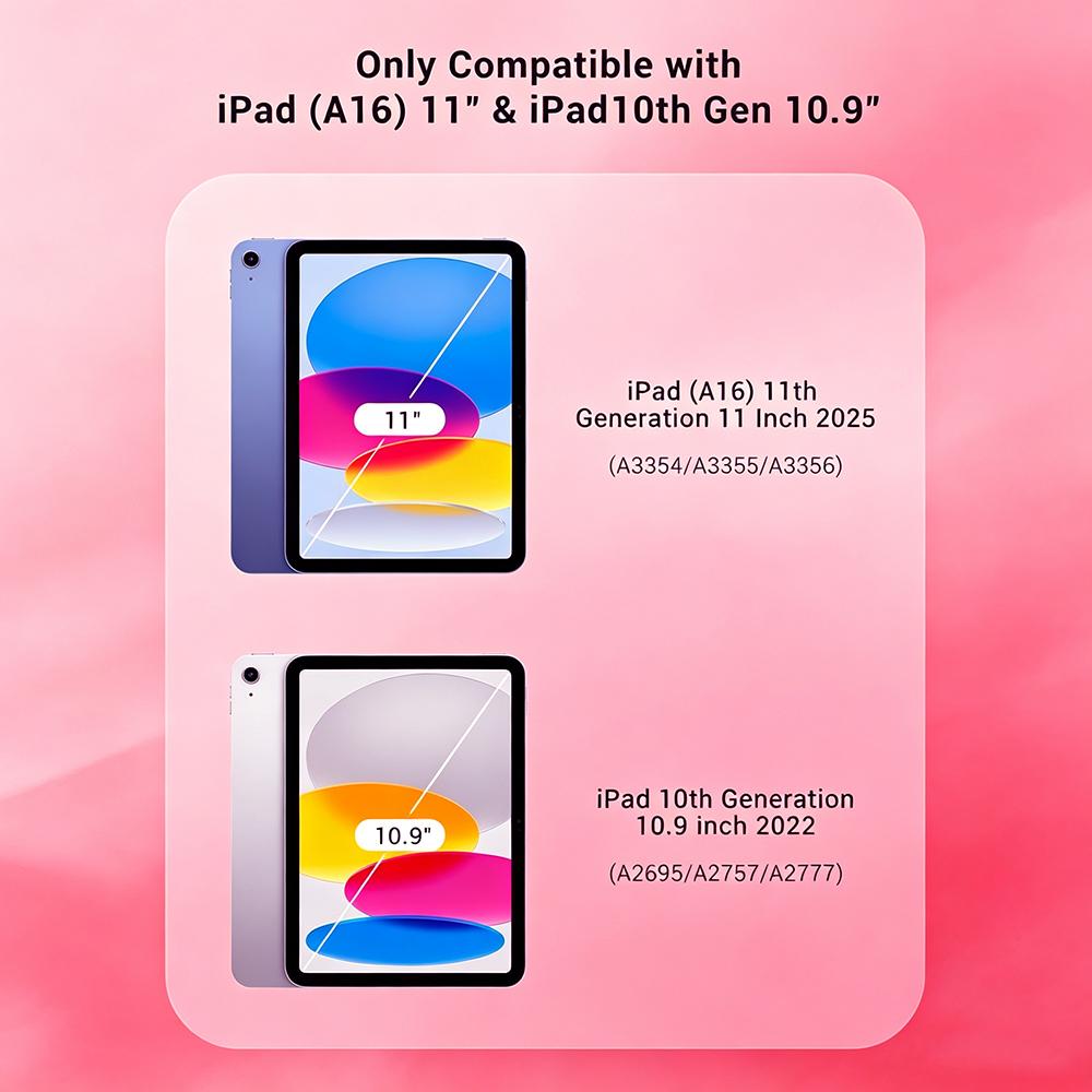 For iPad (A16) 11th Generation 11 / 10th Generation 10.9 , Magnetic Flip Smart Cover, Auto Wake/Sleep Tablet Case