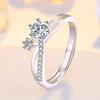 Koreanischer Zirkon Twist Arm Feen Wunschring - Einzigartiges Zeigefinger-Design