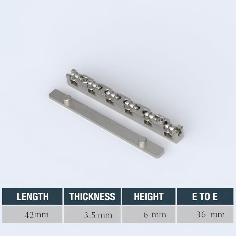 42Mm Steel Guitar String Roller Saddles Roller Nut For Electric Guitar With Ball Bearings For Enhanced Tone Stability
