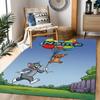 Looney Bold Bugs Bunny Artwork Customizable Name Floor Rug Office Rug Design for Bedrooms Living Rooms Playrooms Game Room Anti-slip Rug Anime Office