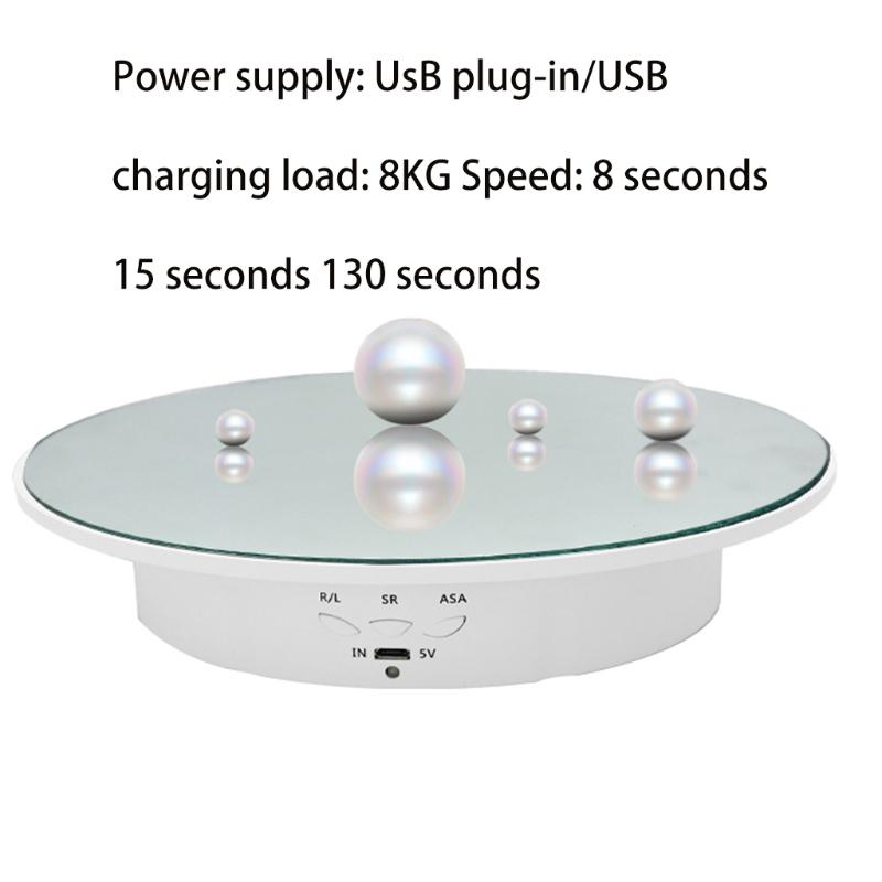 90/180 Degree Electric Rotating Display Stand Shop Display Turntable Mirror Spinning Base for Photography Products Shows