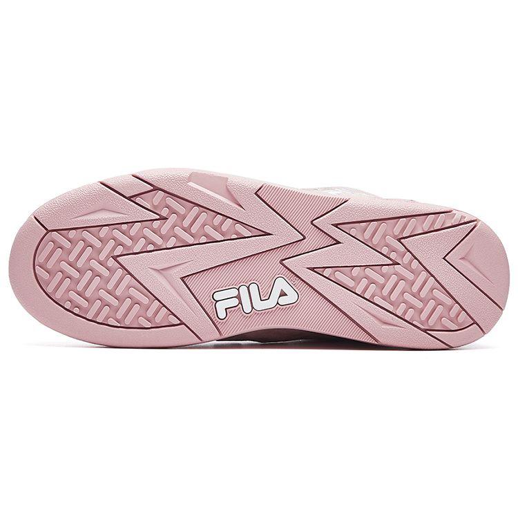 Fila Cage Synthetic Leather Comfortable Mid-Top Retro Basketball Shoes Women Sneakers Pink F12W031229FSP