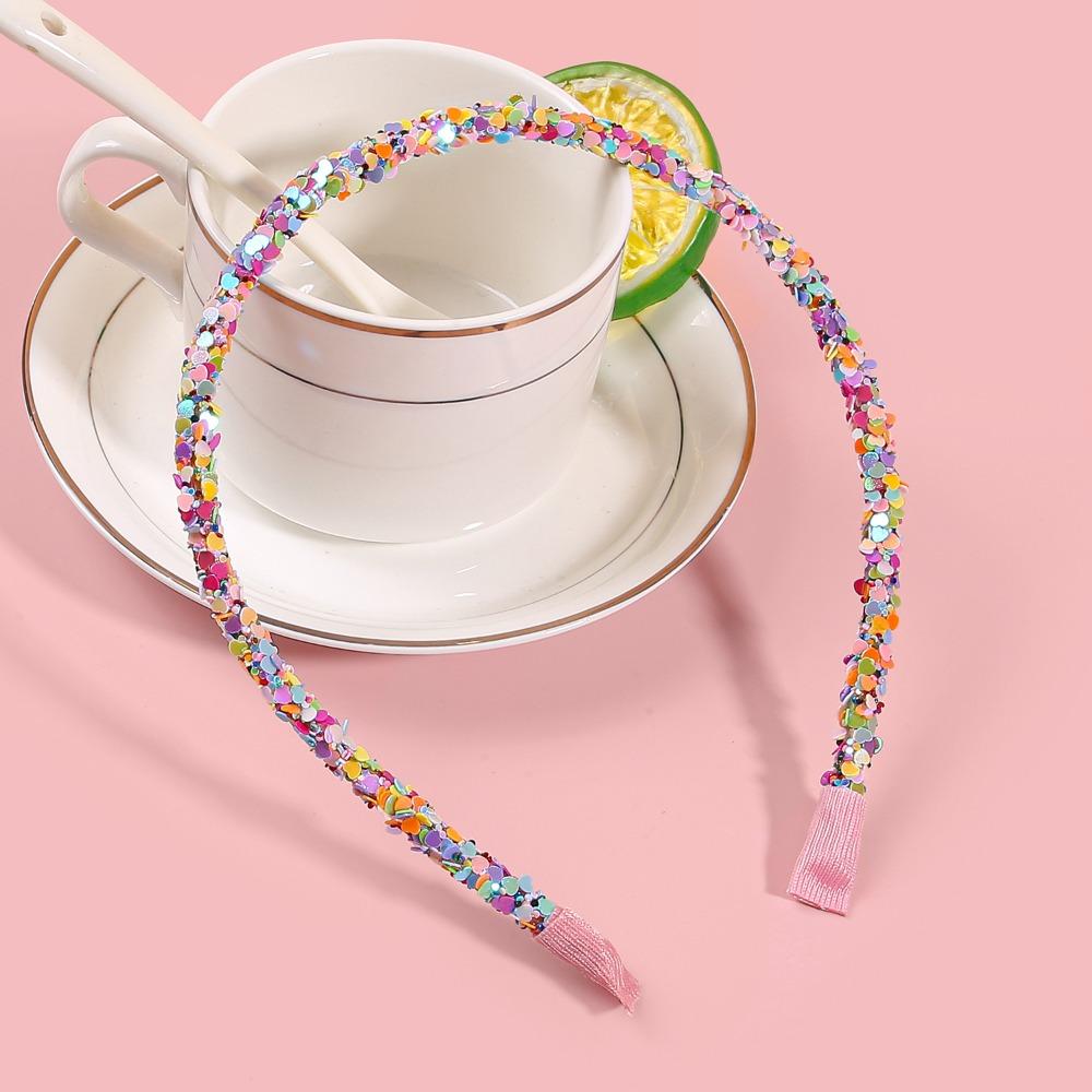 Sweet Sequin Headband Colorful Glitter Hair Band Fashion Sequins Hair Hoop For Girls Women