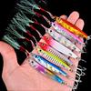 5pcs Metal Jig Fishing Lure Weights 7g-40g Trolling Hard Bait Bass Fishing Bait Tackle Trout Jigging Lure Jigs Saltwater Lures