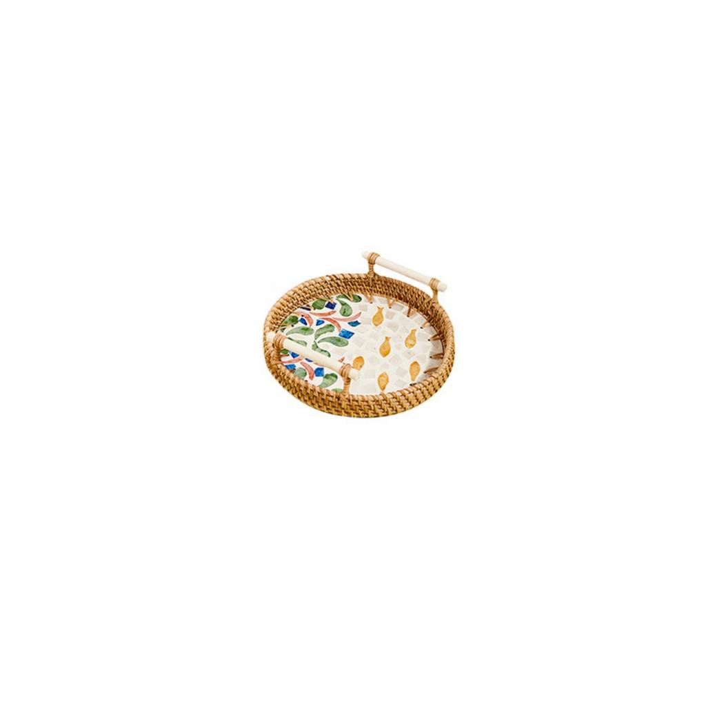 Retro Style Handwoven Basket User Friendly for Snacks Fruits Storage Natural Rattan Home Kitchens Decors in Various Sizes