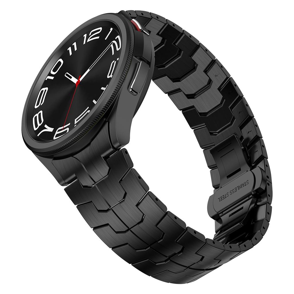 For Samsung Galaxy Watch FE 40mm/Watch6/Watch6 Classic/Watch 5 Stainless Steel Watch Strap Butterfly Buckle Wrist Band
