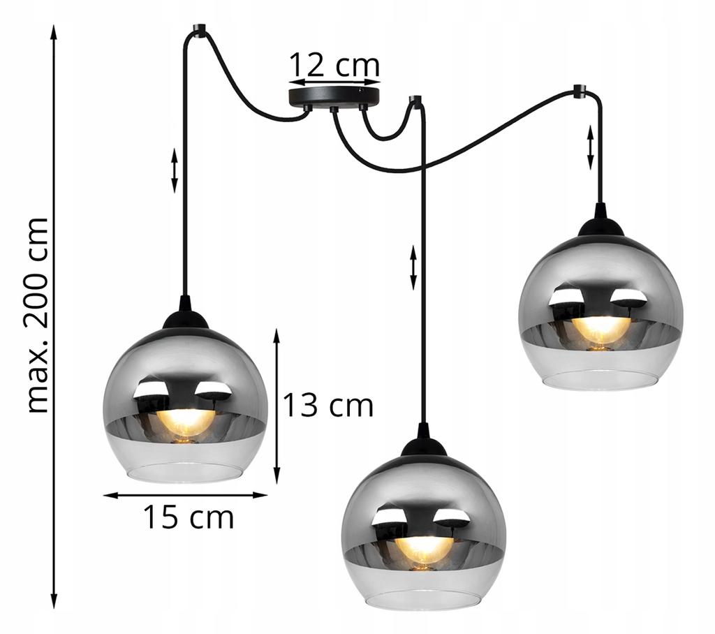 ELEGANT CHROME LED SPIDER HANGING LAMP