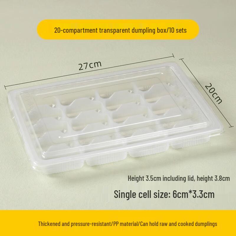 

Disposable 20-Compartment Dumpling Takeout Containers