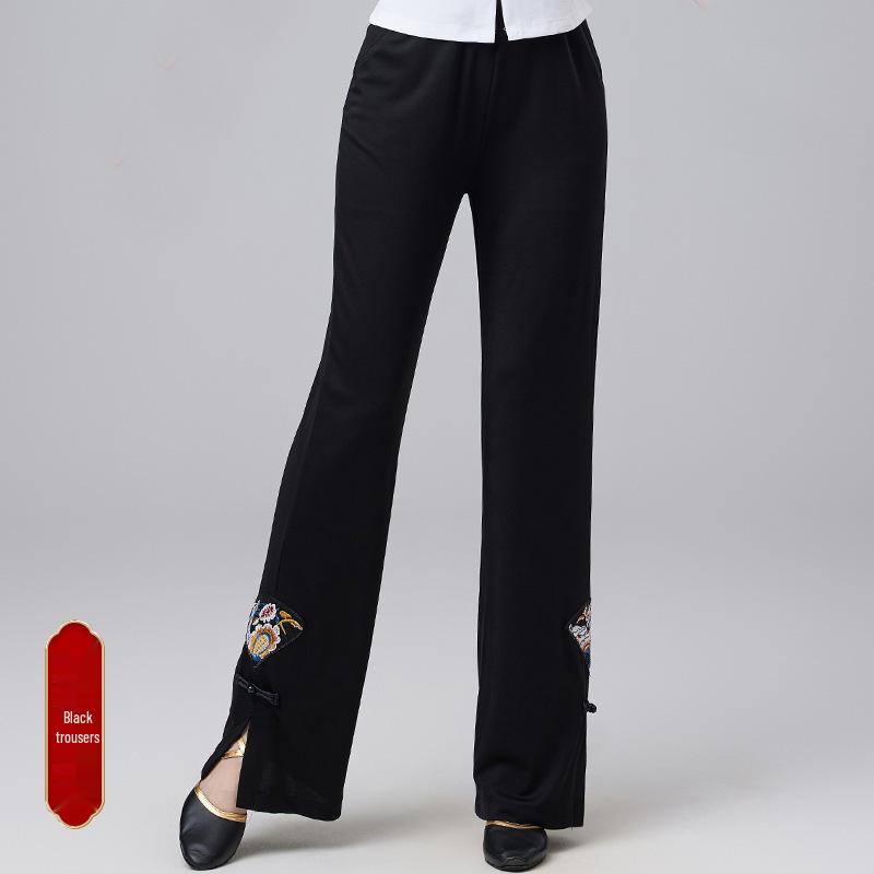 2024 Women's Chinese Style Dancewear: Short Sleeve Fitness Casual Top