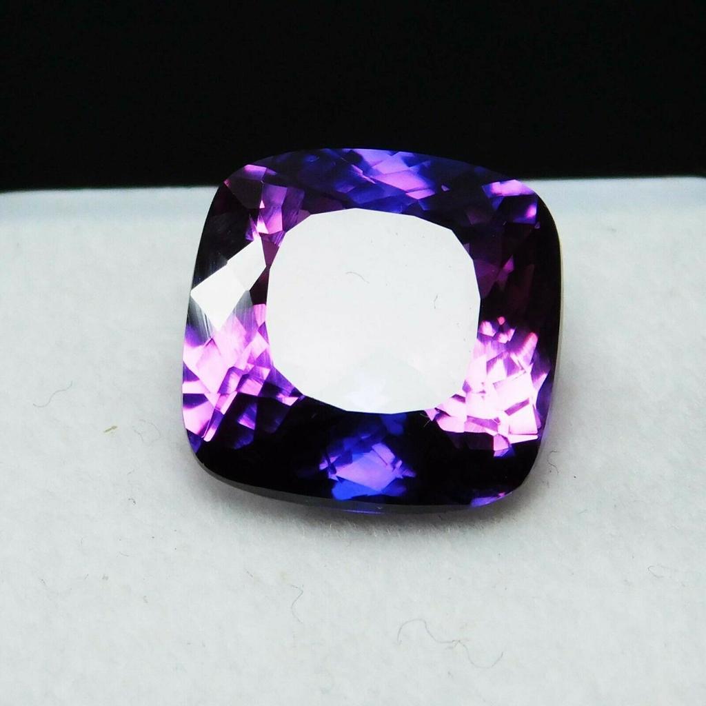 Natural Purple Tanzanite Loose Gemstone 10.12 ct Square Cushion Cut Certifide for Jewelry Designs