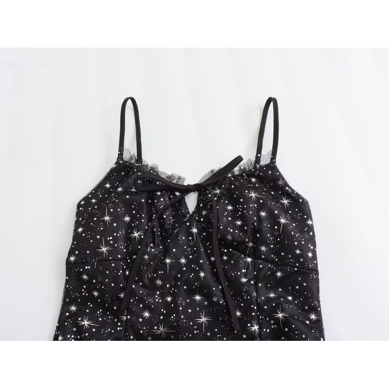 Jnleaog New Arrival Women's Clothing Fashion Style French Fashion Stylish Casual Mesh Sexy Mini Suspender Skirt