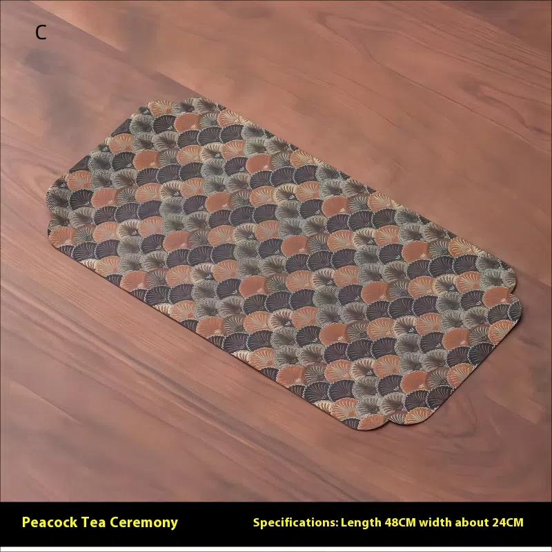 

Double-Sided Tea Mat Non-Slip Dry Brewing Pad For Tea Ceremony Table Decor Traditional Coaster