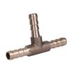Brass T Piece 3 Way Fuel Hose Joiner Connector 6mm For Compressed   Oil Gas Pipe