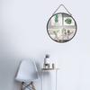 Lustro Koło Ścienne Okrągłe Czarne W Metalowej Ramie Na Ścianę Loft 41 Cm