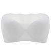 Large size strapless underwear gathers non-slip tube top type soft steel ring bra anti-light thin wedding dress
