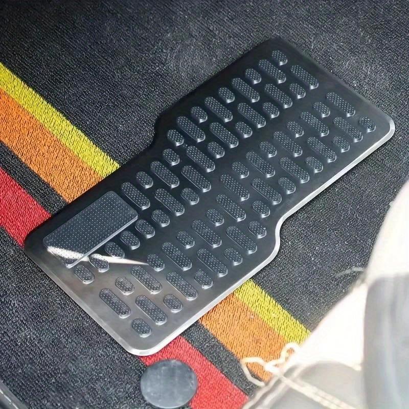 2Pcs Auto Foot Rest Pedal Plate Floor Carpet Mats Non-slip Stainless Heel Pad for Truck Suv Car Repair Protective Foot Mat