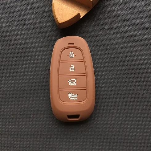 Silicone Car Key Cover Case For Hyundai New Shengda/Ge Rui Santa Fe Ix45 Car Key Cover 4 Button Porta Llaves Pared Casa