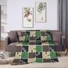Puzzle Camouflage Pattern blanket  Warm Funny Plush Throw blanket For Students Couch Bed Flannel Bedspread Bed Cover