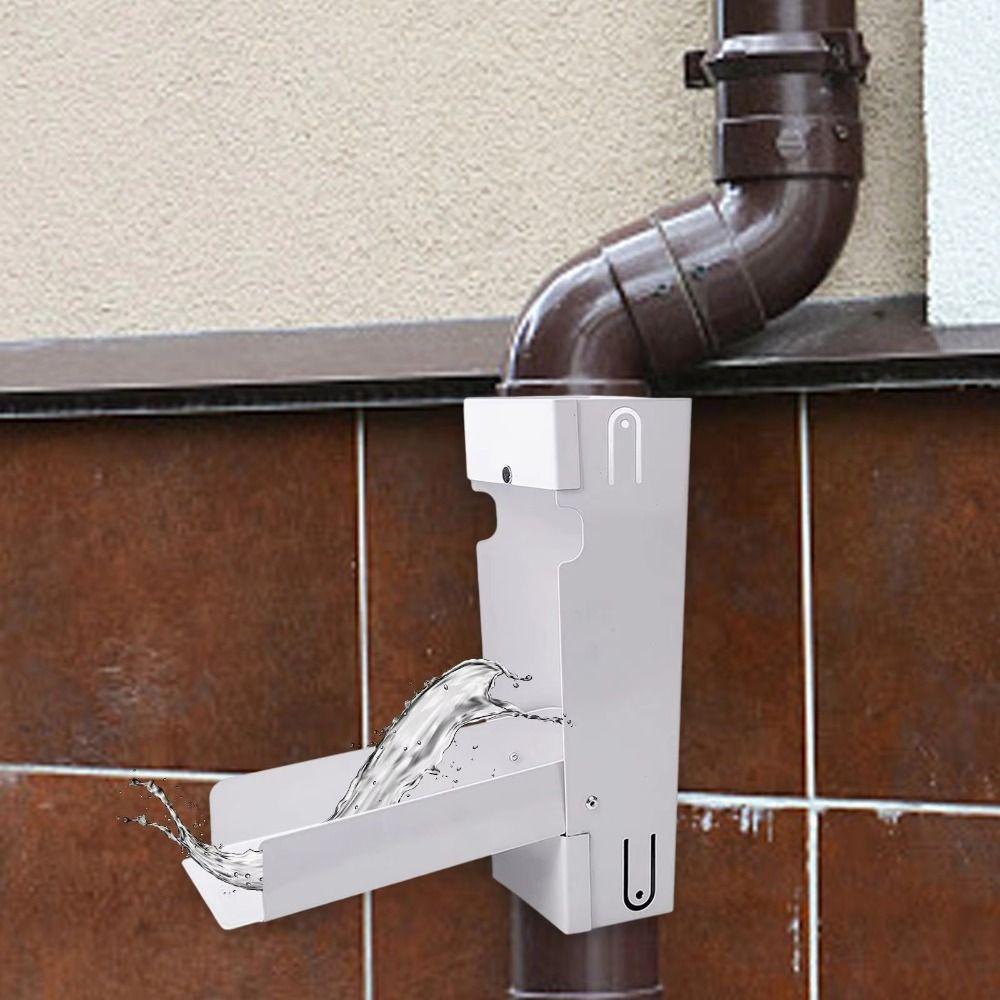Metal Rainwater Collection Diverter Catching Rainwater Collector Downspout Splitter  Water Reuse