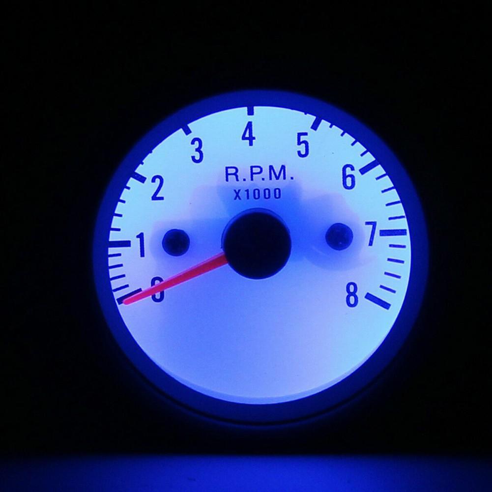 2" 52mm Car Engine Rev Counter 12V Tachometer Pointer Gauge Meter 0-8000RPM