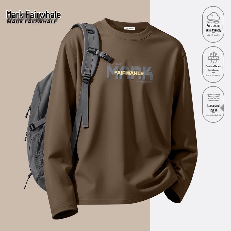 Mark Fairwhale Youth Casual Cotton Long-Sleeve Crewneck T-Shirt