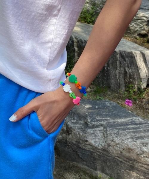 Bonbeau Kitsch Trio Charms Colorball Bracelet