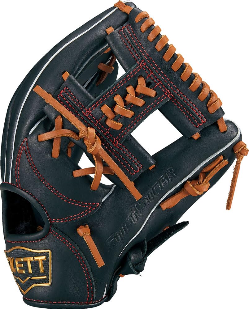 ZETT chlapecké baseballové softbalové rukavice měkké řízení pro levý vrh Hnědá M BJGB74370 (Rukavice) Celoobvodová černá/dub (1936)