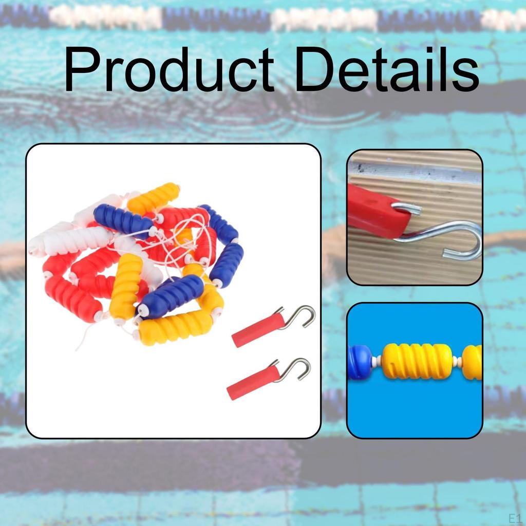 Pool Trennseil Schwimmleine Professionell Tragbar Bahn für Flachwasserschwimmen