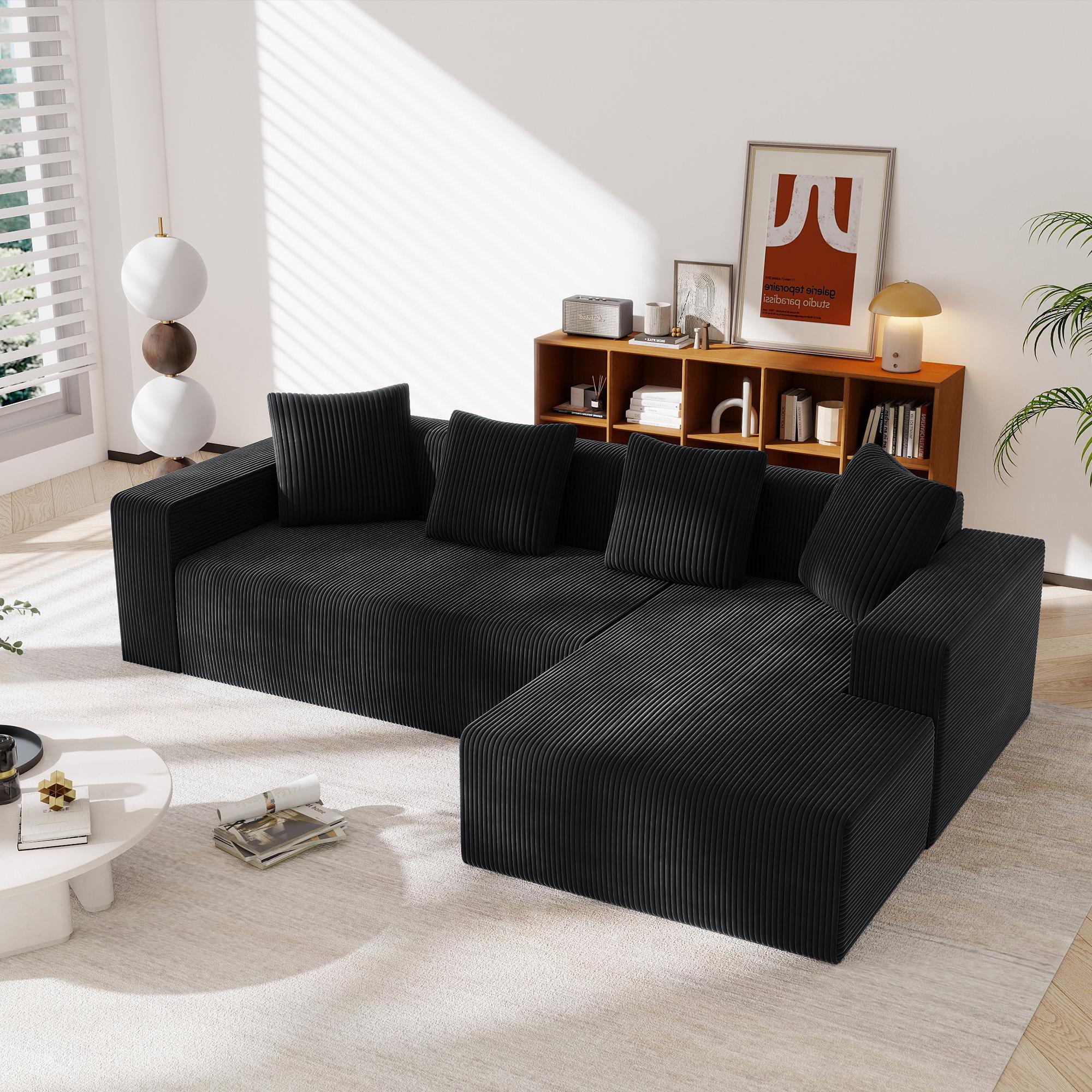 Fully Compressed Boneless Sofa, Cloud Combination