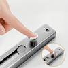 No Drill Stainless Steel Security Door Chain Push Button Lock Latch Anti-Theft Door Guard for Home Hotel Use