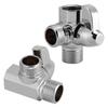ZK20 3‑Way Brass Chrome Diverter G1/2" T Shape Adapter Valve for Shower Arm Mounted