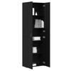 Office Cabinet Black Oak Effect 60 X 32 X 190 Cm Engineered Wood