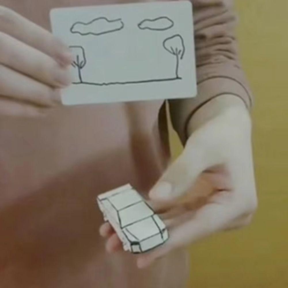 Gimmicks Appearing Car by Hyde Ren Magic Tricks Magic Card To Paper Car  Kids Toy