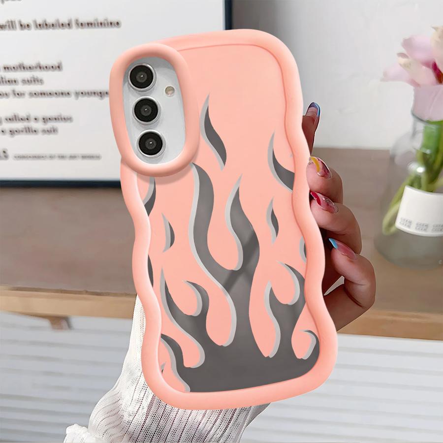 Creative Flame Fire Soft Phone Cover Case for Samsung Galaxy A16 A14 A11 A52 A21s A15 A13 A12 A33 A05 A04 A53 A22 A23 A06 A03