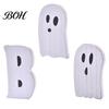 Decorative Tray Landscaping 3 Pcs Halloween Indoor Table Decoration, Cute Ghost Wooden Sign with Jute Rope, Rustic Ornaments Farmhouse BOO Block