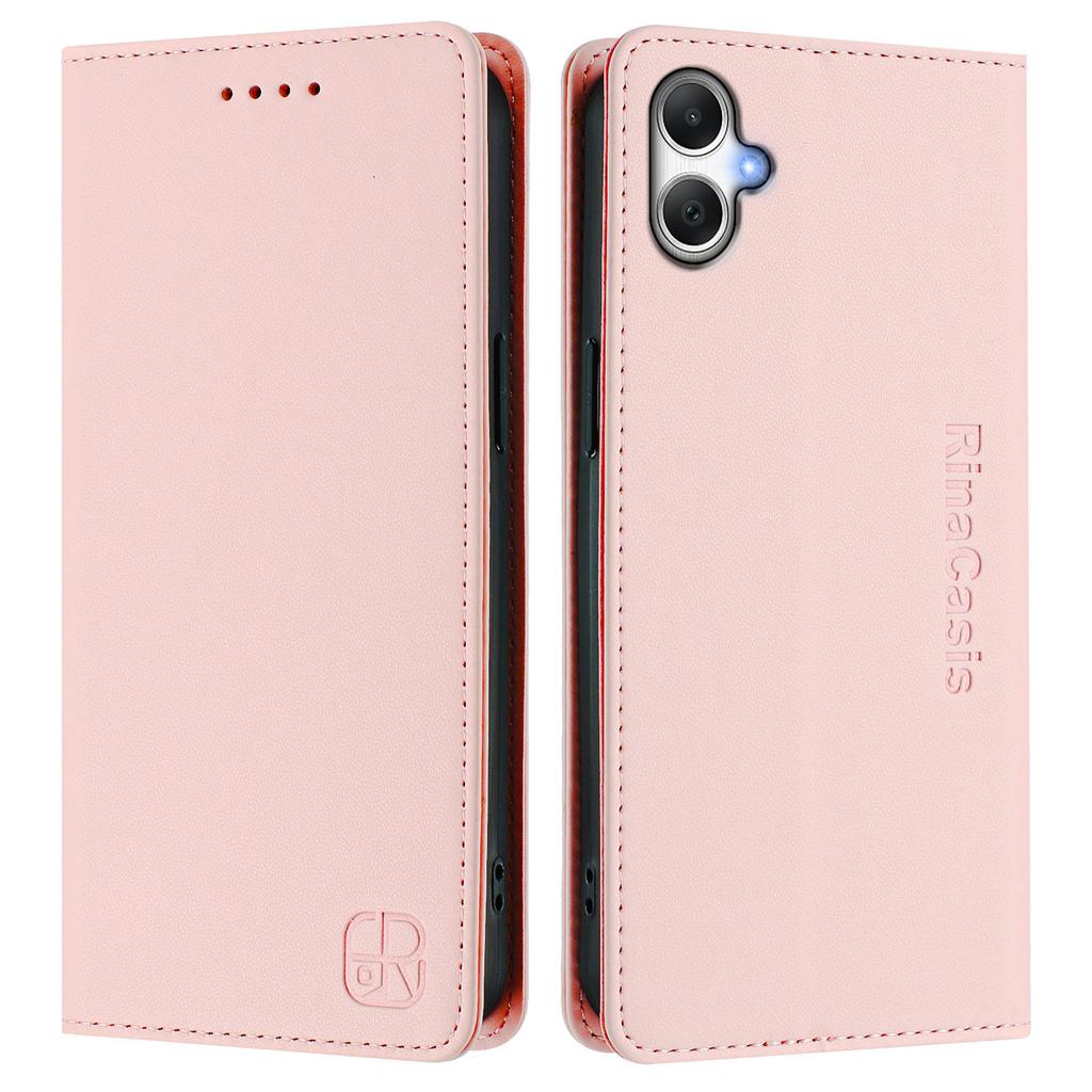 For Samsung Galaxy A06 5G/Galaxy A06 4G Leather Case RINACASIS RC01 Phone Cover with RFID Blocking Wallet Stand
